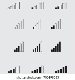 radio signal level vector icon