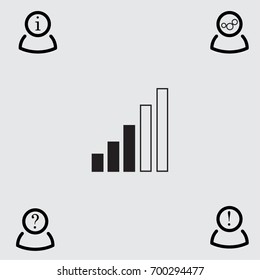 radio signal level vector icon