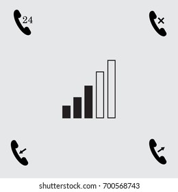 radio signal level vector icon