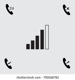radio signal level vector icon