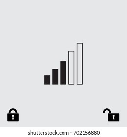 radio signal level vector icon