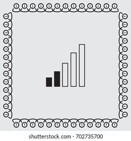 radio signal level vector icon