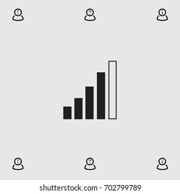radio signal level vector icon