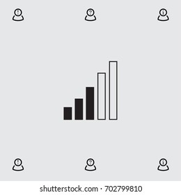 radio signal level vector icon