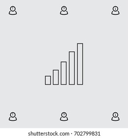 radio signal level vector icon
