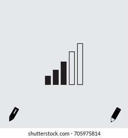 radio signal level vector icon