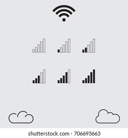 radio signal level vector icon