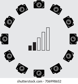 radio signal level vector icon