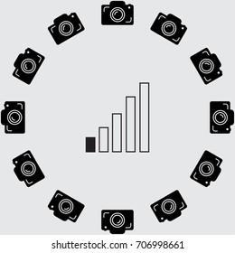 radio signal level vector icon