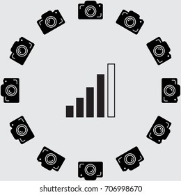 radio signal level vector icon