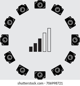 radio signal level vector icon