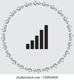 radio signal level vector icon