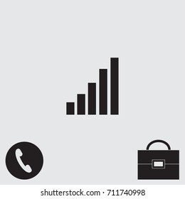 radio signal level vector icon