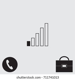 radio signal level vector icon