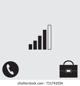radio signal level vector icon