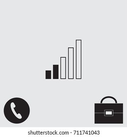 radio signal level vector icon