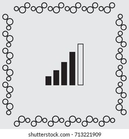 radio signal level vector icon