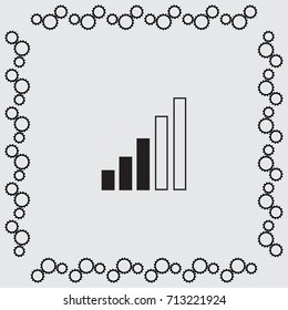 radio signal level vector icon