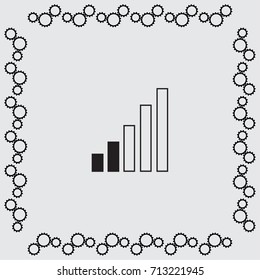 radio signal level vector icon