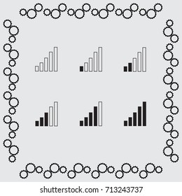 radio signal level vector icon