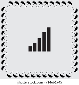 radio signal level vector icon