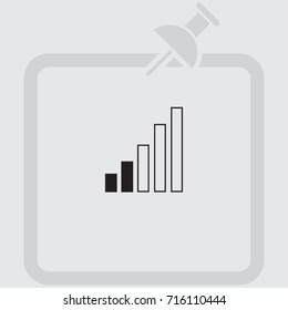 radio signal level vector icon