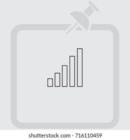radio signal level vector icon