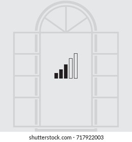 radio signal level vector icon