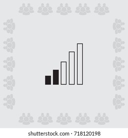 radio signal level vector icon