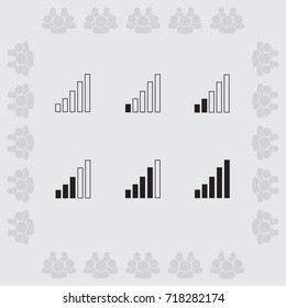 radio signal level vector icon