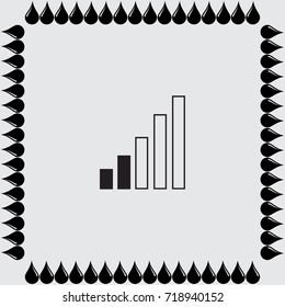 radio signal level vector icon