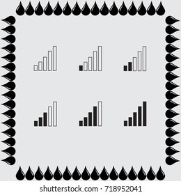 radio signal level vector icon