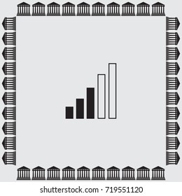 radio signal level vector icon