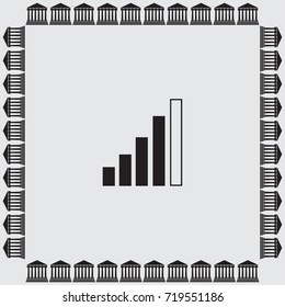 radio signal level vector icon