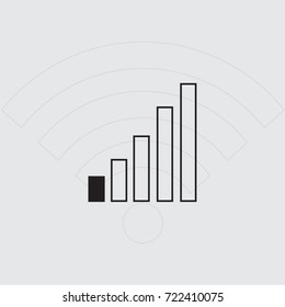 radio signal level vector icon