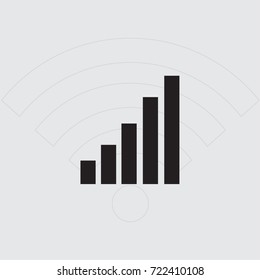 radio signal level vector icon