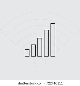 radio signal level vector icon