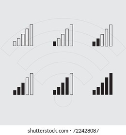 radio signal level vector icon