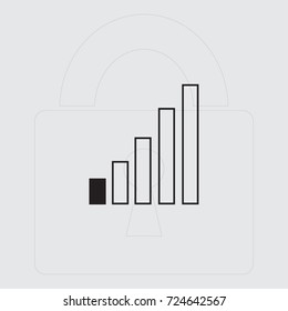 radio signal level vector icon