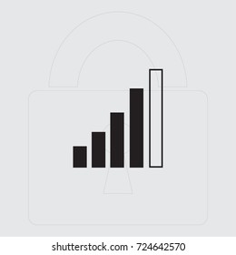 radio signal level vector icon