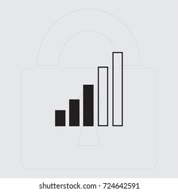 radio signal level vector icon