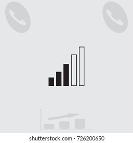 radio signal level vector icon