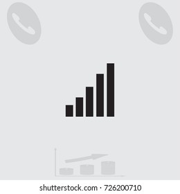 radio signal level vector icon