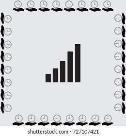 radio signal level vector icon