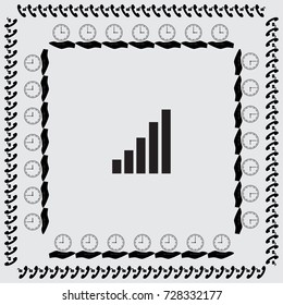 radio signal level vector icon
