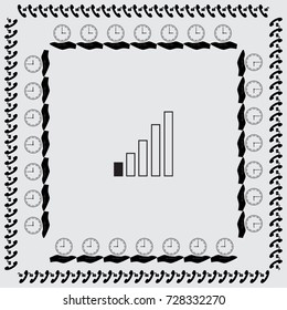 radio signal level vector icon