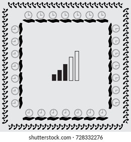 radio signal level vector icon