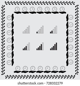 radio signal level vector icon