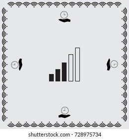 radio signal level vector icon