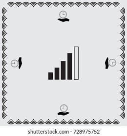 radio signal level vector icon